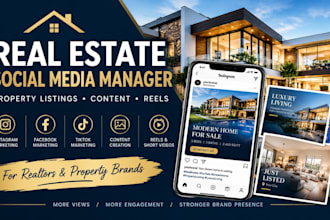 be your real estate social media manager for property and realtor marketing