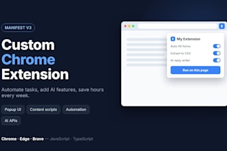 build a custom chrome extension with manifest v3 and ai api integration