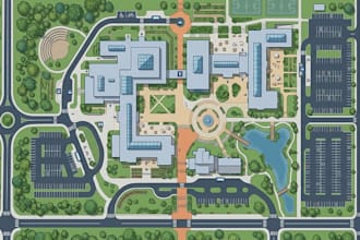 design custom route maps, directional maps and wayfind maps