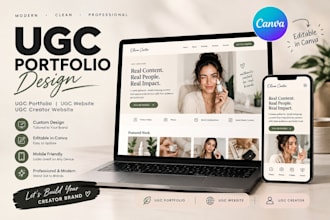 design a ugc portfolio, ugc creator website, and canva website