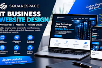 build a premium sleek squarespace msp website for IT companies and tech business