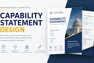 design a professional capability statement for government contracts