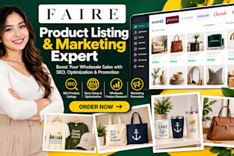do faire marketing promotion, SEO and wholesales product listing to boost sales