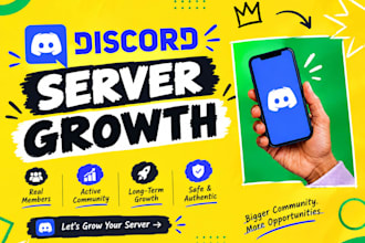 do discord promotion, discord growth, server promotion and discord advertising