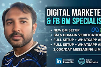 setup fix meta business manager domain verification and whatsapp api