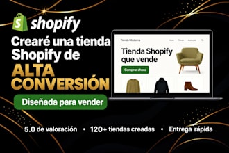 crearé una tienda shopify optimizada para aumentar tus ventas