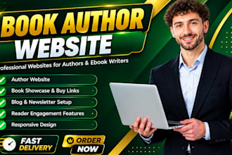 build a modern book author or ebook author website