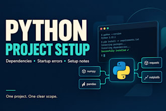 set up your python project and fix dependency issues