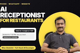 build ai voice receptionist and chatbot for your restaurant