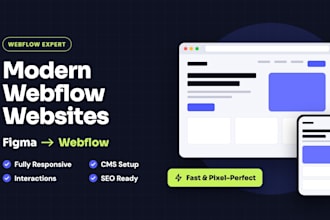 design a modern webflow website or convert figma to webflow