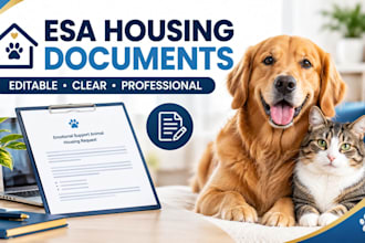 create editable esa housing request letter templates