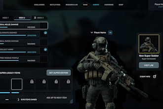 design game UI UX, hud, menus, animation for unreal engine or unity game
