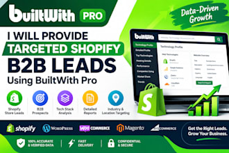 provide targeted shopify b2b lead using builtwith pro