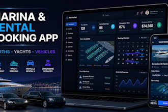build yacht marina berth booking boat rental, ai car parking rental limo web app