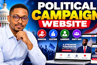 build political campaign website with donation, election, candidate, party info