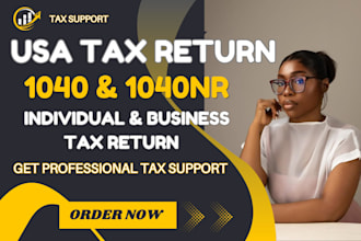 prepare and efile US individual tax return form 1040 and 1040nr with CPA