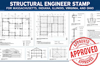 structural engineer stamp for massachusetts indiana, illinois, virginia, ohio