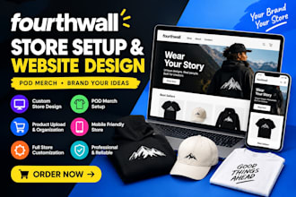 setup fourthwall website design fourthwall store setup fourthwal pod merch