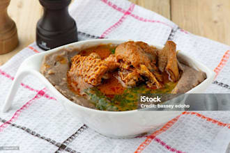 cook amala and ewedu and egusi with pounded yam and efo for you