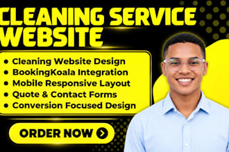 design cleaning service website booking koala house cleaning wordpress website