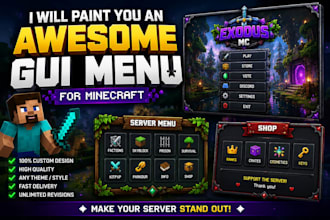 paint you an awesome gui menu for minecraft