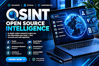 conduct osint investigation and online background research