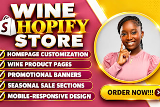 design or redesign a wine shopify store for your wine business