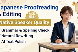 proofread and edit your japanese text perfectly
