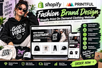 design shopify fashion brand design shopify print on demand clothing website