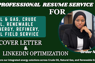 write a professional oil and gas resume and CV