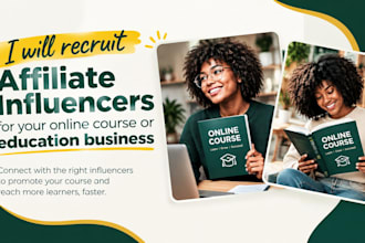 recruit affiliate influencers for your online course or education business