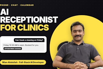 build ai receptionist and booking chatbot for clinics and dentists