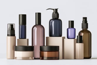 design luxury cosmetic packaging and product label design