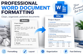 professionally format and organize microsoft word documents