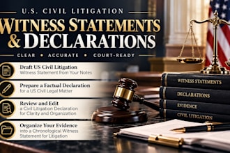 organize your evidence into a chronological litigation witness statement