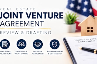 review and draft real estate joint venture agreement