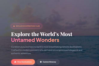 build a luxury travel agency