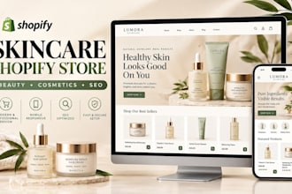 design skincare shopify store website beauty website shopify cosmetics website