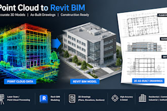 convert point cloud scans into revit bim models and as built drawings