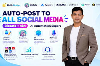 set up n8n auto posting for social media