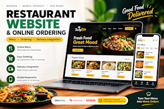 design a restaurant website with online menu, ordering and delivery integration