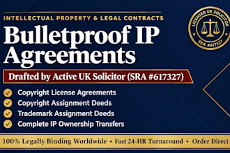 draft a bulletproof copyright license agreement as a UK solicitor
