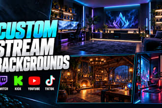 create custom ai stream backgrounds for twitch kick youtube and tiktok