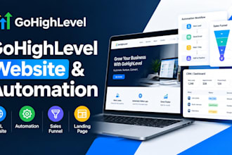 do gohighlevel landing page, ghl website design, ghl automation, sales funnel