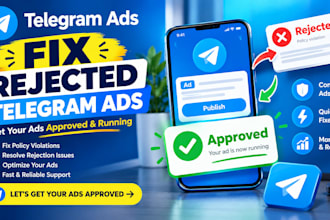 fix rejected telegram ads, fix telegram ad rejection telegram ads approval