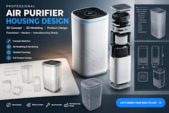 design an air purifier housing and product concept