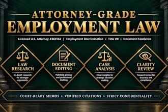 edit and refine employment discrimination complaints and legal filings