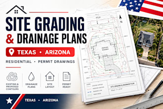 create site grading and drainage plans for permit submission