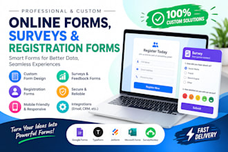 create professional online forms, surveys, and registration forms