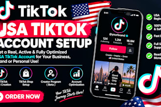 create UK, USA, tiktok accounts with creator reward program